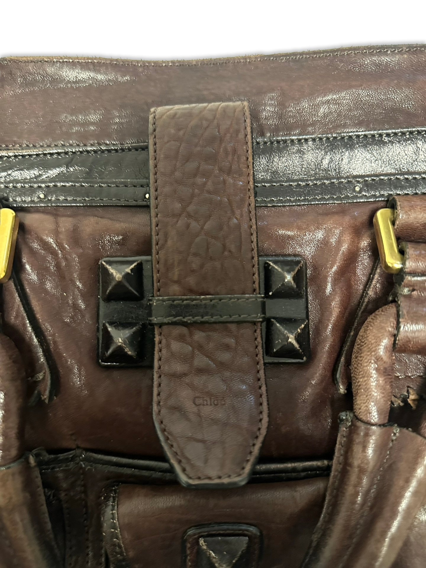 Chloé Vintage Paddington Schultertasche braun